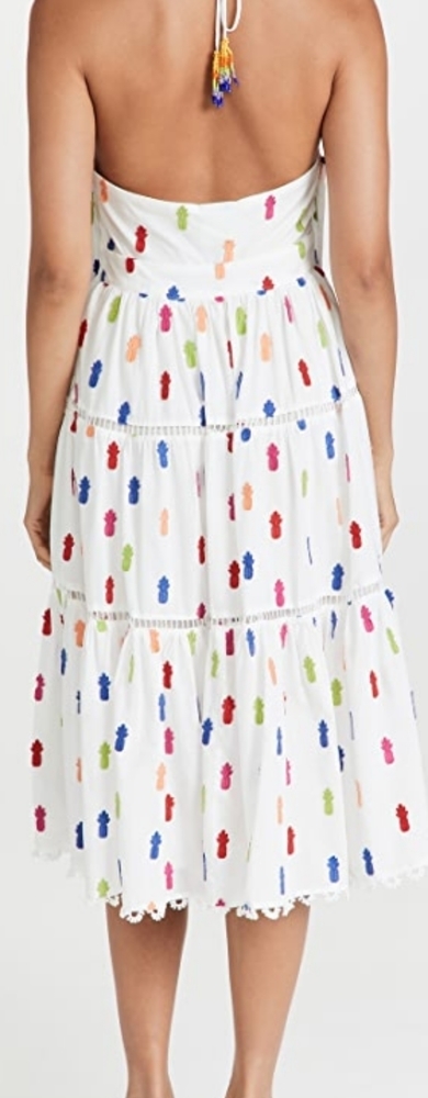 NWT Anthropologie Farm Rio Multicolor Pineapple Midi Dress - Medium - Picture 3 of 12